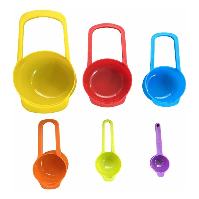 Set Cucharas Medidoras, Juego 6 Piezas De Repostería Cocina Color Multicolor