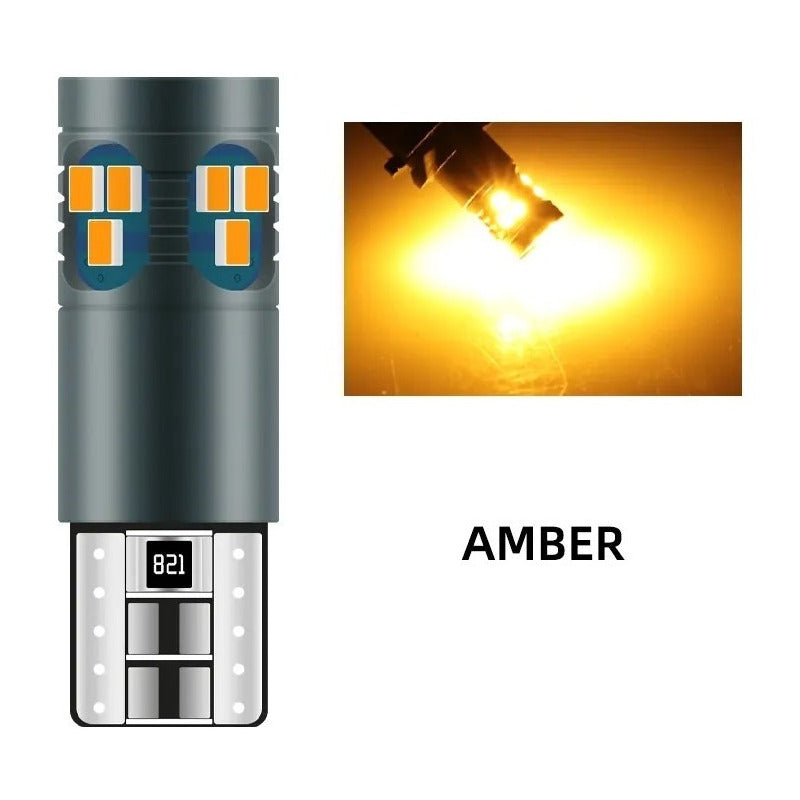 Par Foco Luz Led T10 Pellizco Canbus Iluminacion W5w 18smd