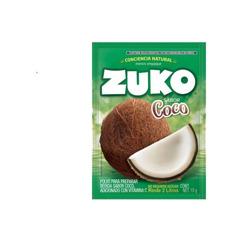 Jugo En Polvo Zuko Sabor Coco Bebida En Polvo Zuko 13 Gr