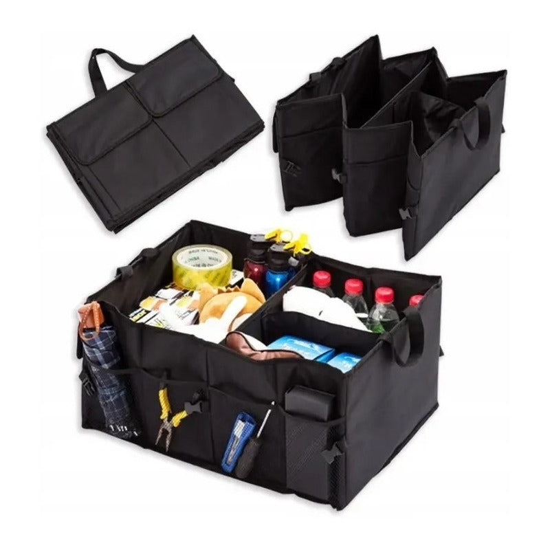 Organizador Bolsa Maletero Para Auto Plegable Gran Capacidad Negro Liso