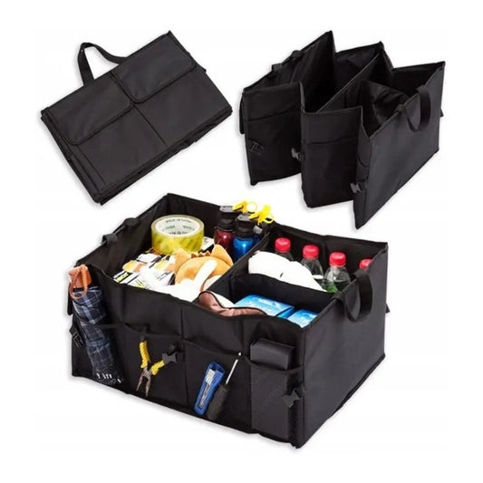 Organizador Bolsa Maletero Para Auto Plegable Gran Capacidad Negro Liso