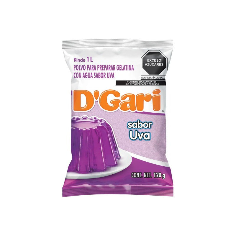 Gelatina En Polvo D-gari Agua Sobre Sabor Uva 120 Gr - Eurotruck Mexico