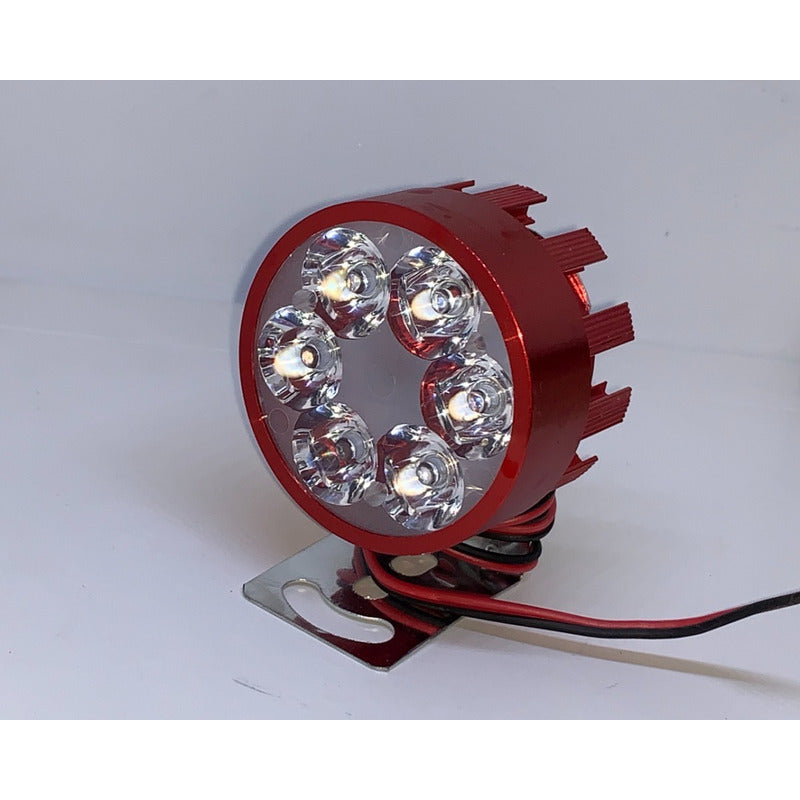 Faro Foco 6 Leds Barra Led Blanco Fijo Moto Bici 10pz