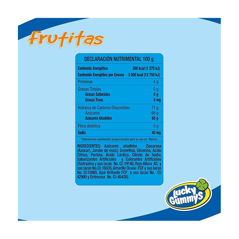 Lucky Gummys Frutitas Gomitas De Azucar 1kg