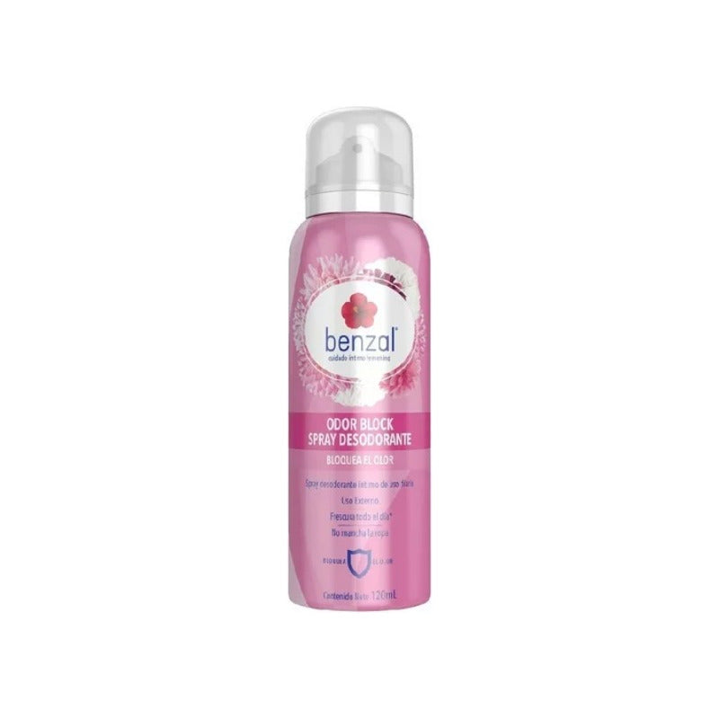 Desodorante Íntimo Benzal Odor Block En Spray De 120ml Floral