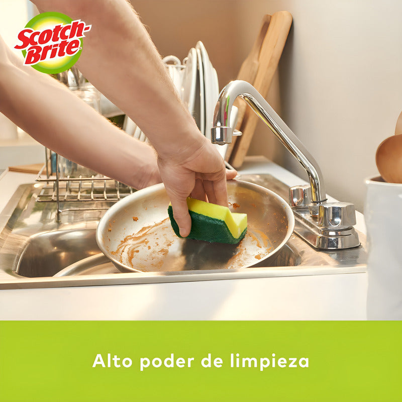 Fibra Esponja Verde Scotch Brite 3m Limpieza Profunda 6x10cm Verde Oscuro - Eurotruck Mexico
