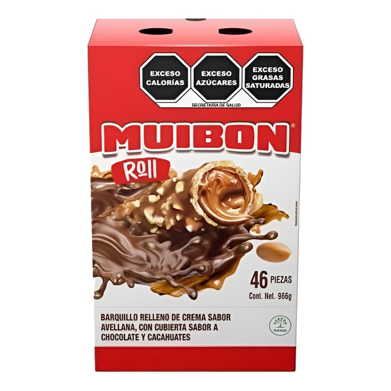 Muibon Barquillo Relleno Crema De Avellana Y Chocolate 46pz - Eurotruck Mexico