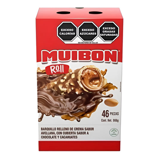Muibon Barquillo Relleno Crema De Avellana Y Chocolate 46pz - Eurotruck Mexico