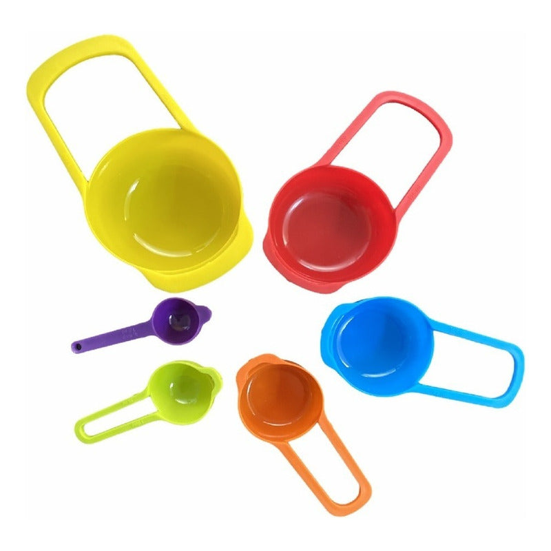 Set Cucharas Medidoras, Juego 6 Piezas De Repostería Cocina Color Multicolor