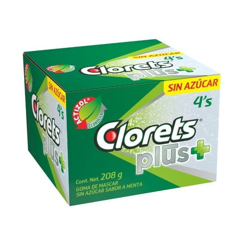 Chicles Clorets 4's Plus 40pzs Sin Azucar - Eurotruck Mexico