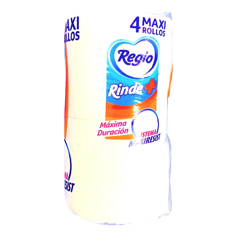 Papel Higiénico Regio Rinde Más Fuxion, 4 Rollos Color Blanco - Eurotruck Mexico