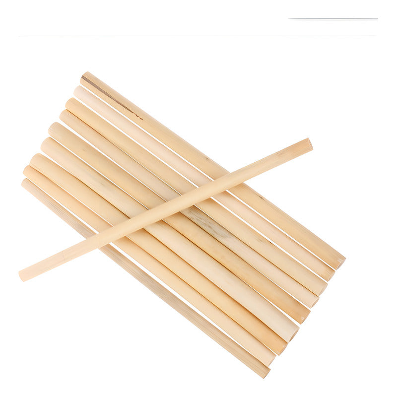 Popote Bambu Biodegradable Reusable Carbonizado 4pz Y 1cepil Color Bordó