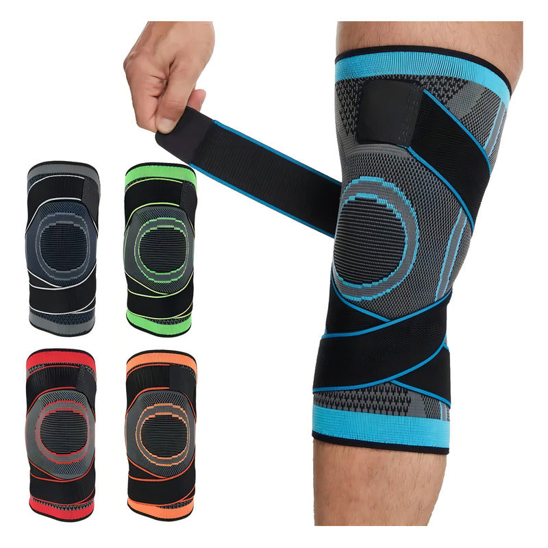 1 Par Rodilleras Deportivas De Compresion Para Gym Elasticas Color Naranja Talla M (mediana)