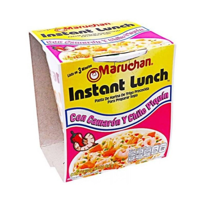Caja Sopa Instantánea Maruchan Camarón Y Chile Piquín 12 Pz