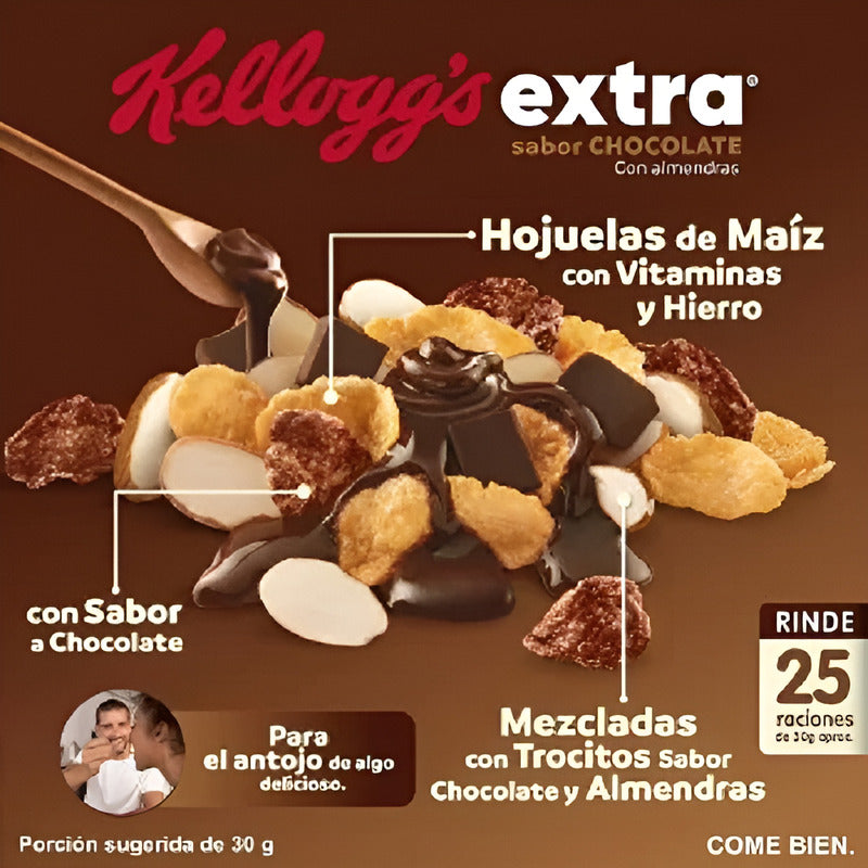 Hojuelas De Maíz Extra Chocolate Con Almendras Kellog's 765g - Eurotruck Mexico