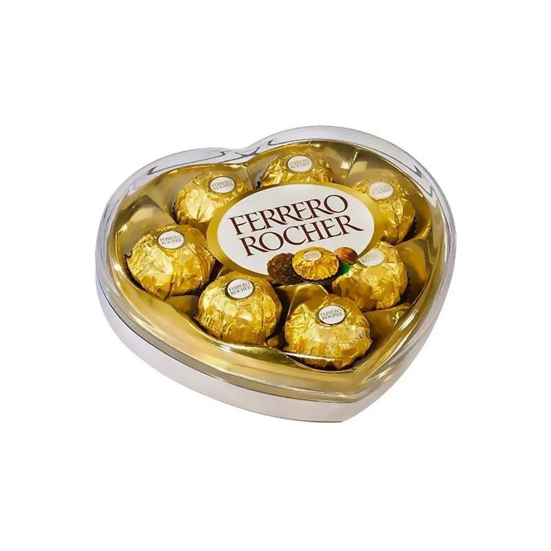 Chocolates Ferrero Rocher 8 Piezas Caja Corazon 100 Gr