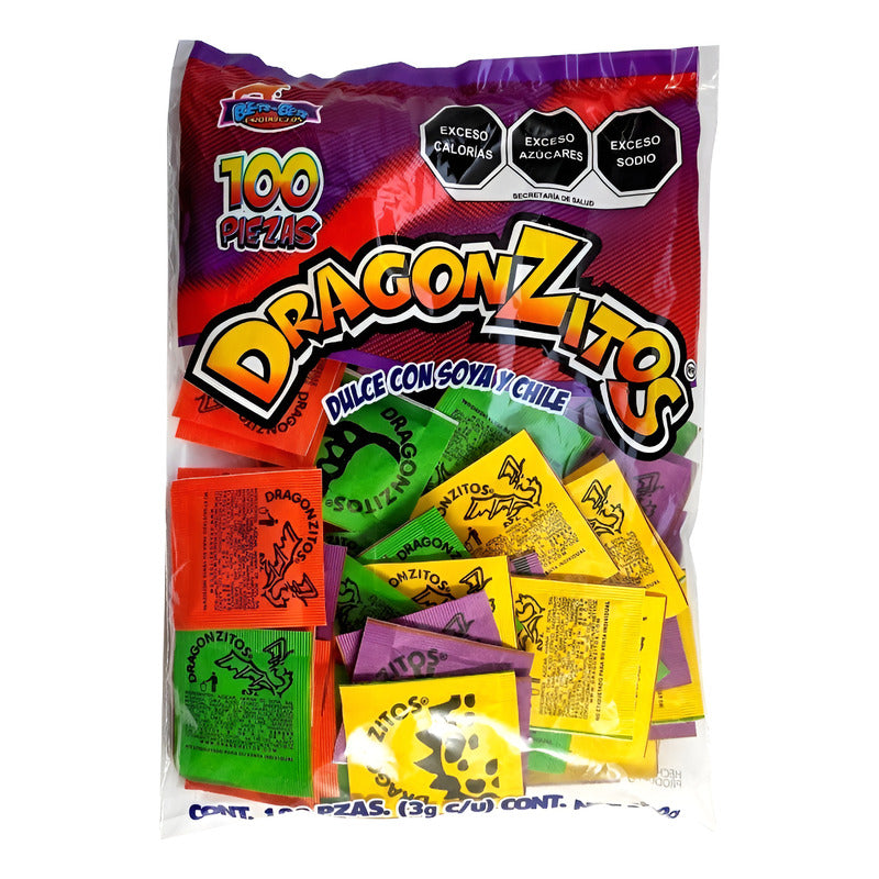 Dragonzitos Dulce Con Soya Y Chile Bolsa Con 100 Piezas - Eurotruck Mexico