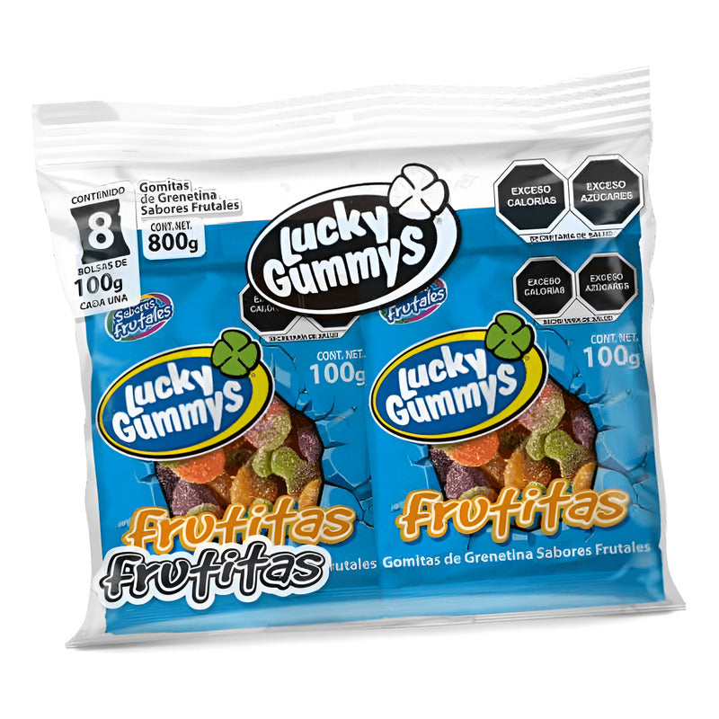 Gomitas Lucky Gummys Frutitas Pack 8x100g Sabor Frutal Con Grenetina - Eurotruck Mexico