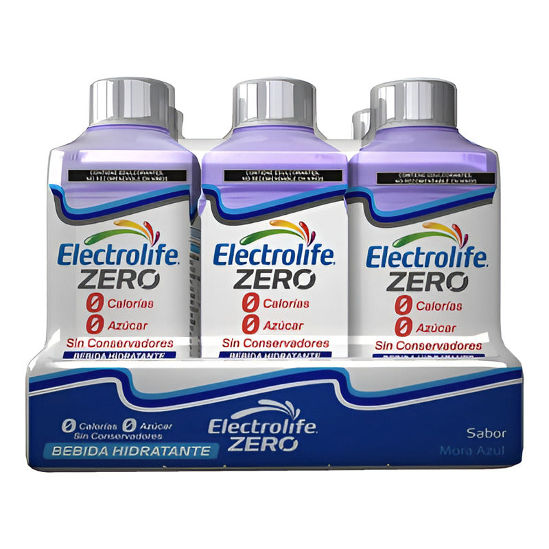 Bebida Hidratante Electrolife Zero Sabor Mora Azul Paq 6pz - Eurotruck Mexico