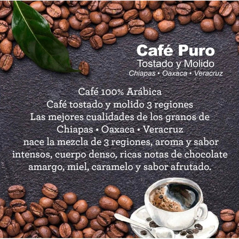 Cafe Puro Tostado Y Molido Veracruz Chiapas Oaxaca Tres Regiones Members Mark 1 Kg