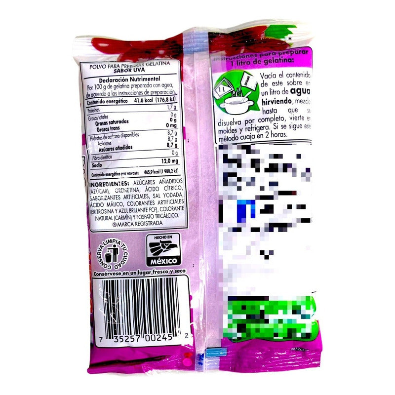 Gelatina En Polvo D-gari Agua Sobre Sabor Uva 120 Gr - Eurotruck Mexico