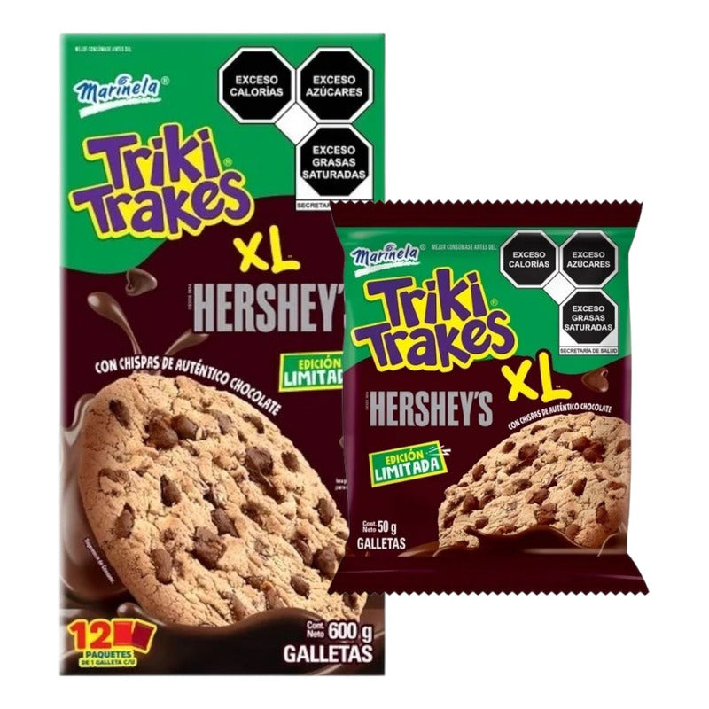 Galletas Marinela Triki Trakes Xl Hersheys 12pz 600gr