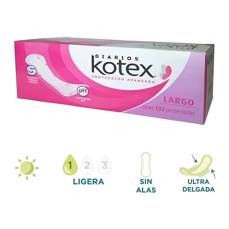 Pantiprotectores Diarios Kotex Largos 132 Pzas Proteccion - Eurotruck Mexico
