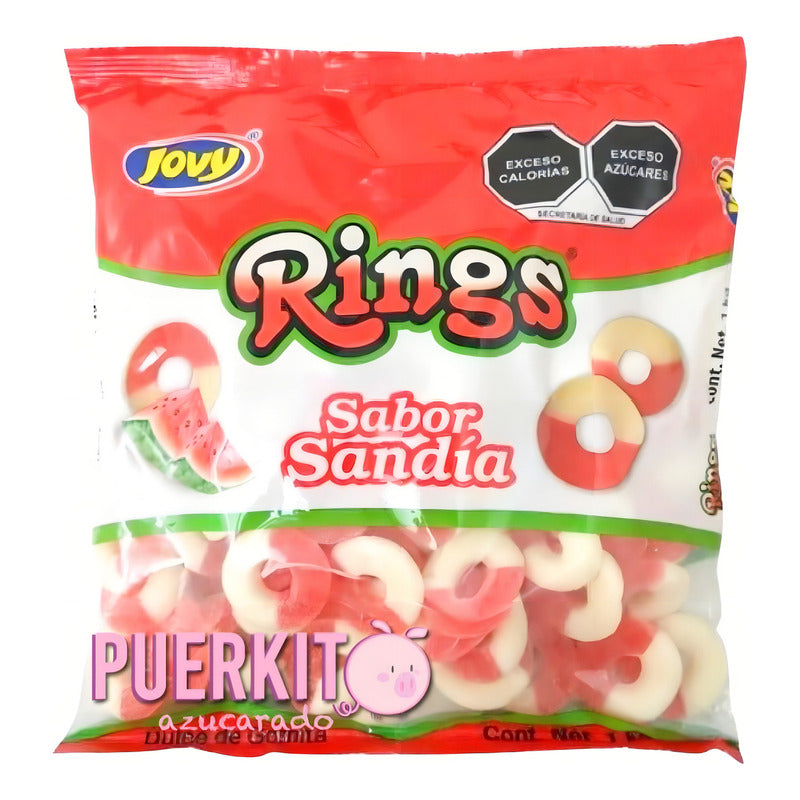 Gomitas Rings Sabor Sandía 1kg Jovy