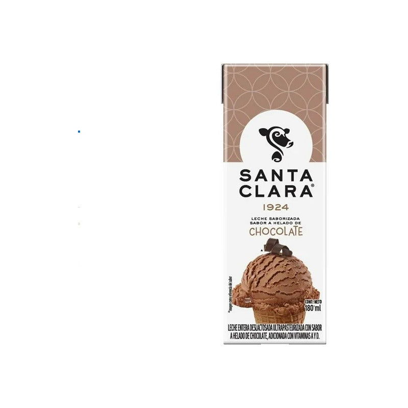 Leche Saborizada Santa Clara Sabor Helado De Chocolate 180ml