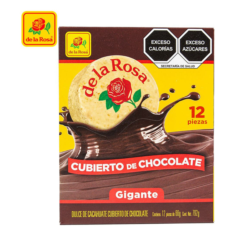 Mazapan Gigante Cubierto De Chocolate De La Rosa 12pz