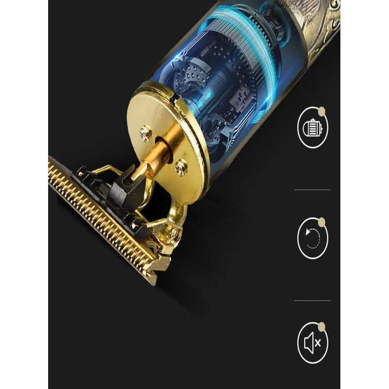 Rasuradora Para Hombre Elecetrico Acero Inoxidable Dragon Dorado Unitalla