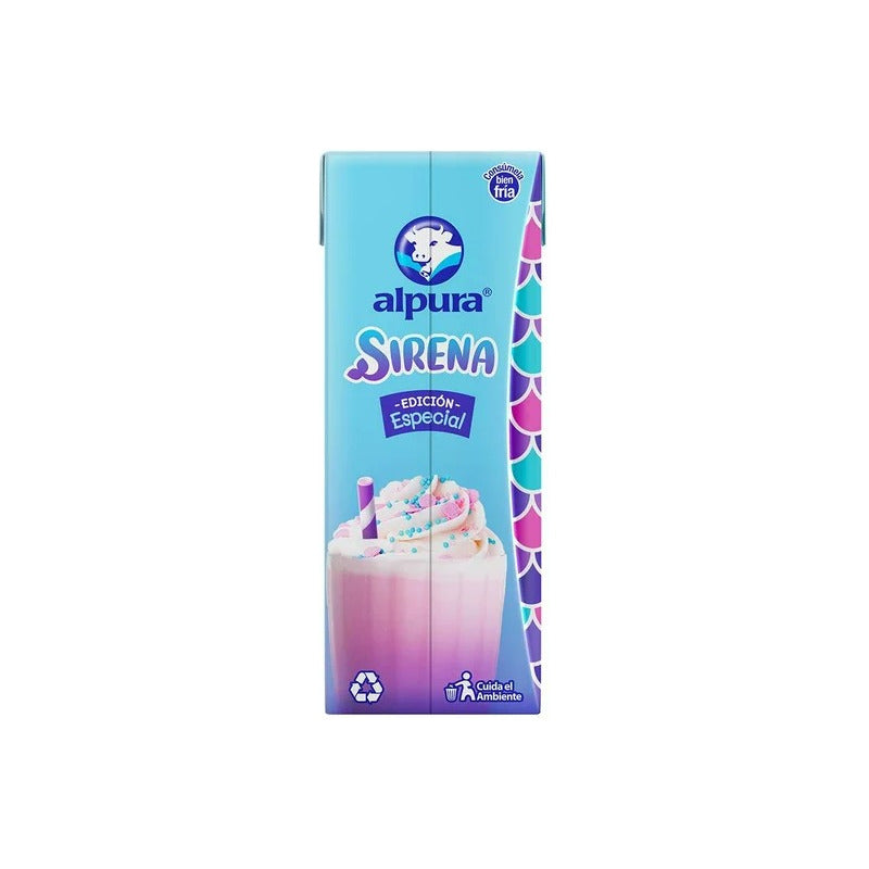 Leche Alpura Sirena Sabor A Fresa Moras 180ml