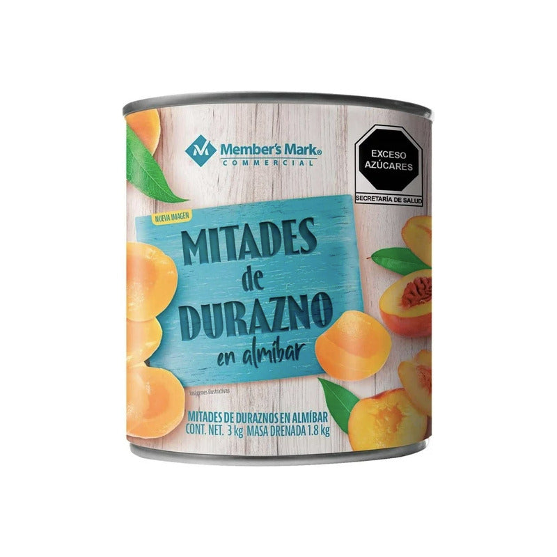 2 Latas Mitades De Durazno En Almibar Members Mark 3 Kg C/u - Eurotruck Mexico