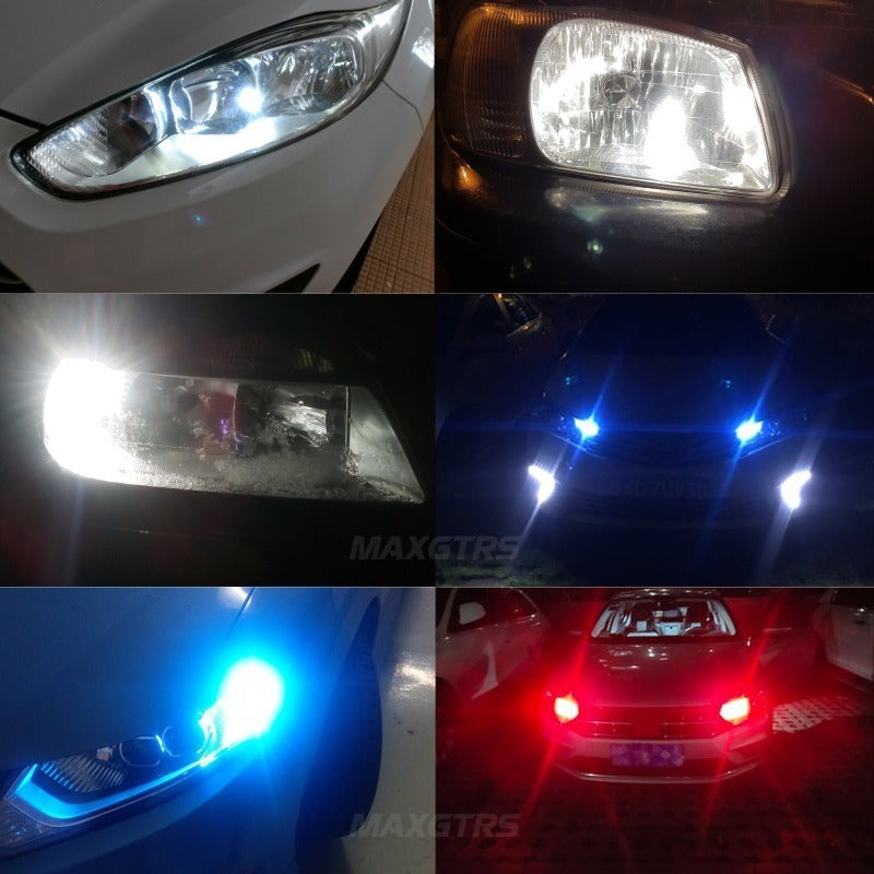 Par Foco Luz Led T10 Pellizco Gel Strobo Iluminacion 24smd
