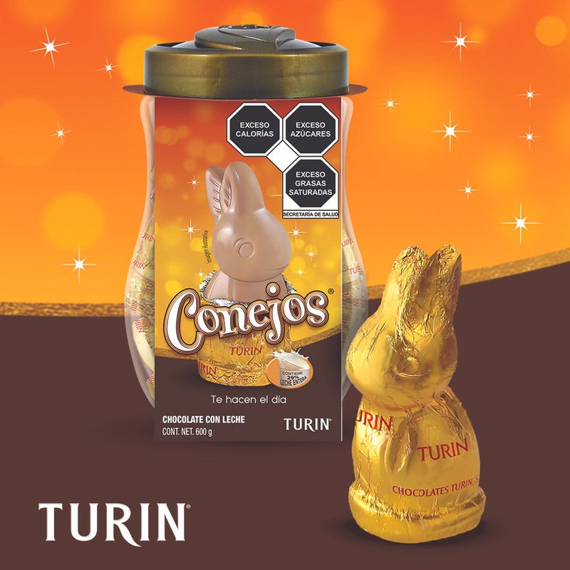 Pack X30 Conejos Turín Chocolates Con Leche Vitrolero 600g - Eurotruck Mexico