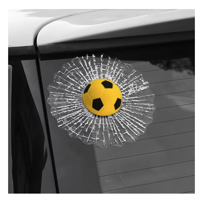 8 Sticker Vinil Decorativo Pelota Tenis Besibol Parabrisas Pelota Futbol Amarilla