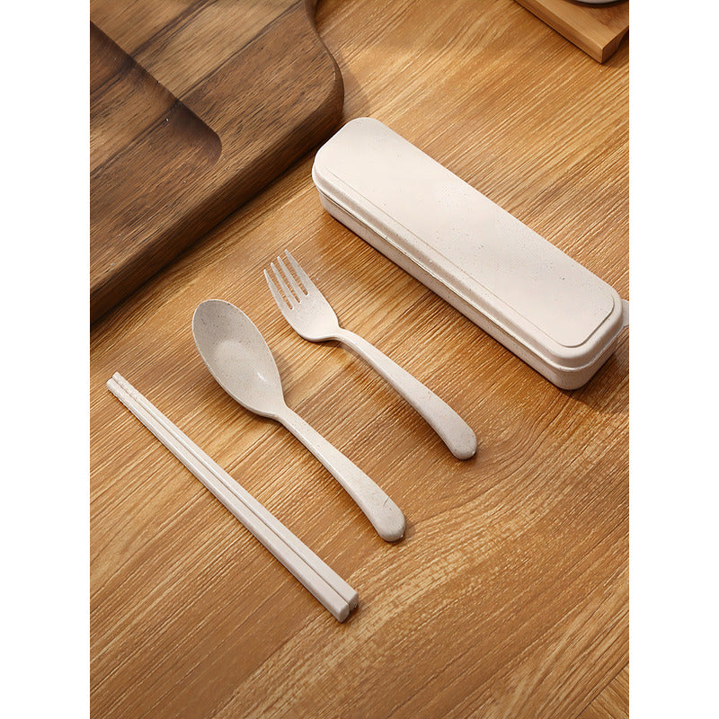 Set De Cubiertos Comida Plastico Partatil Reutilizable Viaje Color Azul - Eurotruck Mexico