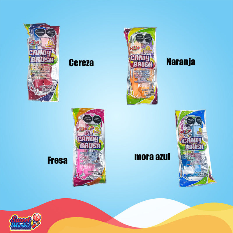 Candy Brush Dulce Con Sabores Frutales 24 Pzs Las Delicias - Eurotruck Mexico