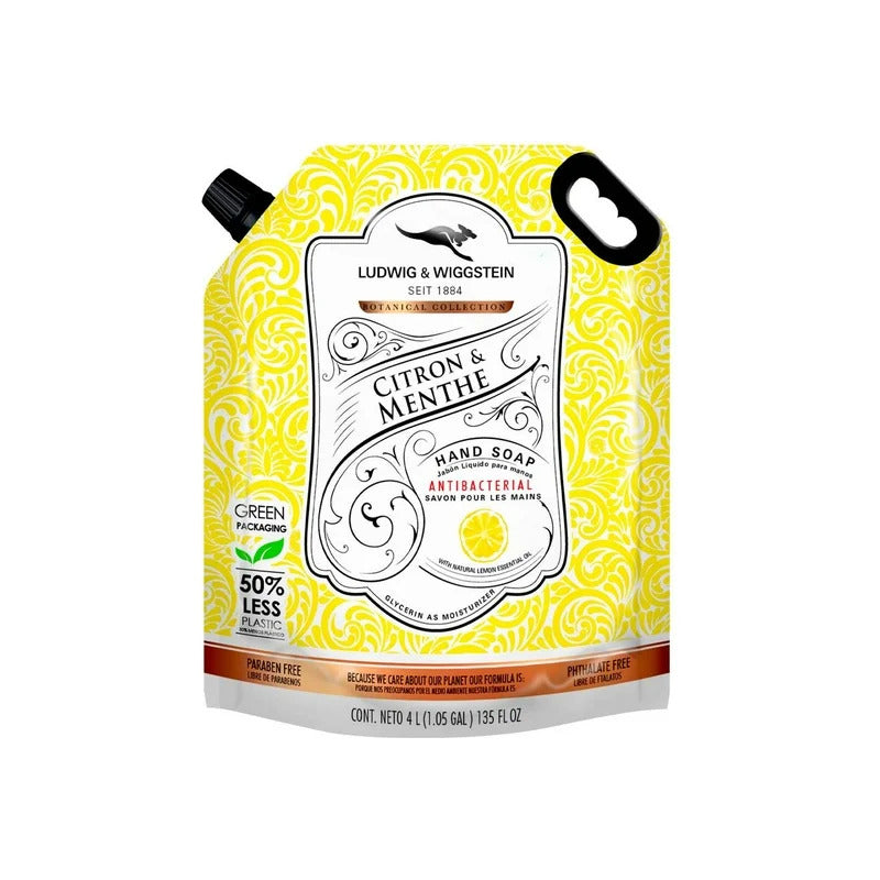 Jabon Liquido Para Manos Limon Menta Ludwig & Wiggstein 4 L