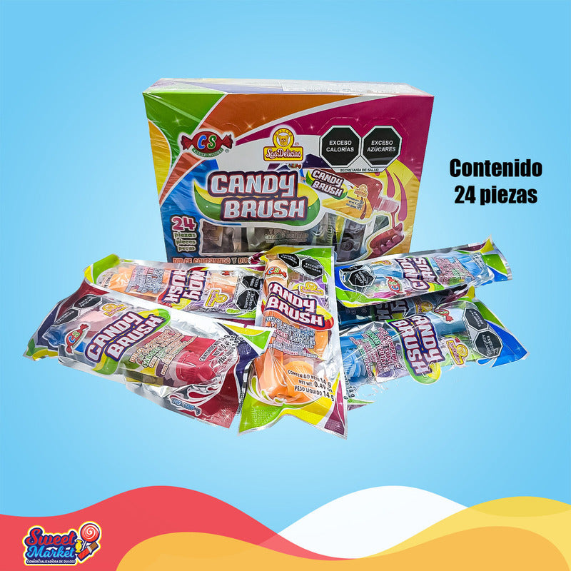 Candy Brush Dulce Con Sabores Frutales 24 Pzs Las Delicias - Eurotruck Mexico