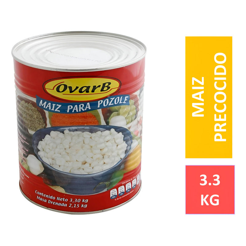 Maiz Blanco Precocido Y Descabezado Para Pozole Ovarb 3.30 Kg - Eurotruck Mexico