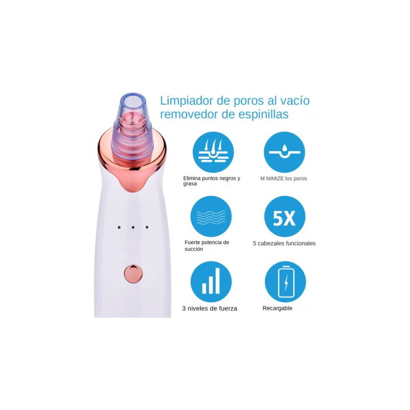 Removedor Eléctrico De Espinillas Faciales, Limpiador Acné.