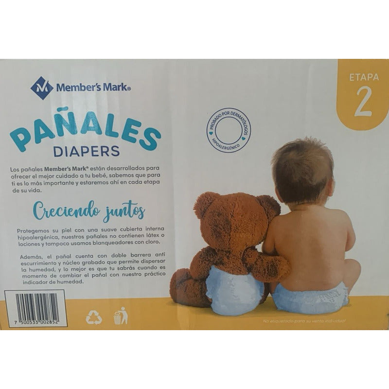 Pañales Unisex Etapa 2 Members Mark 86 Pzas Sin Género