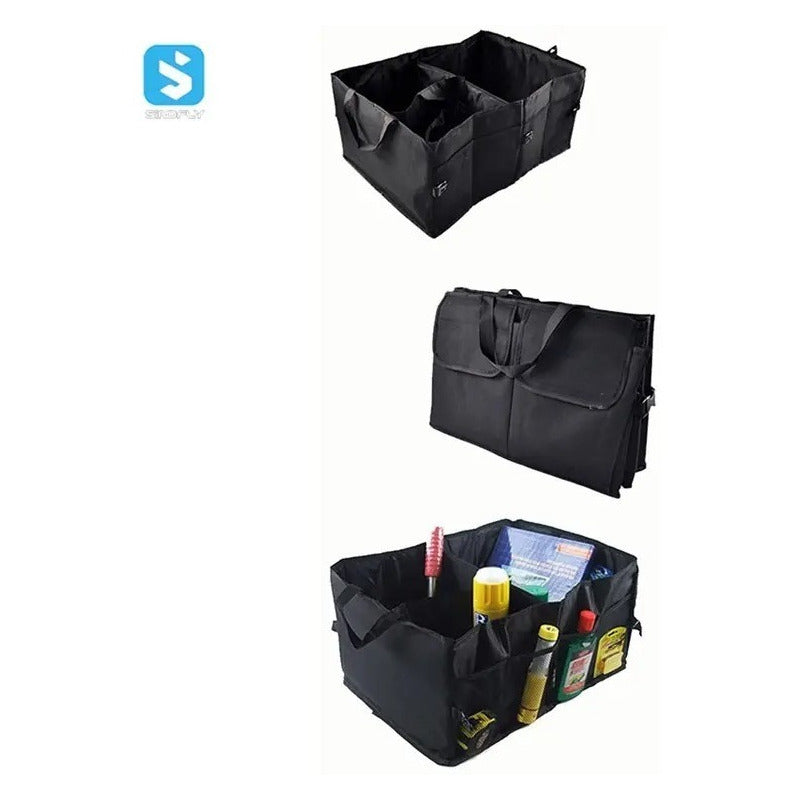 Organizador Bolsa Maletero Para Auto Plegable Gran Capacidad Negro Liso