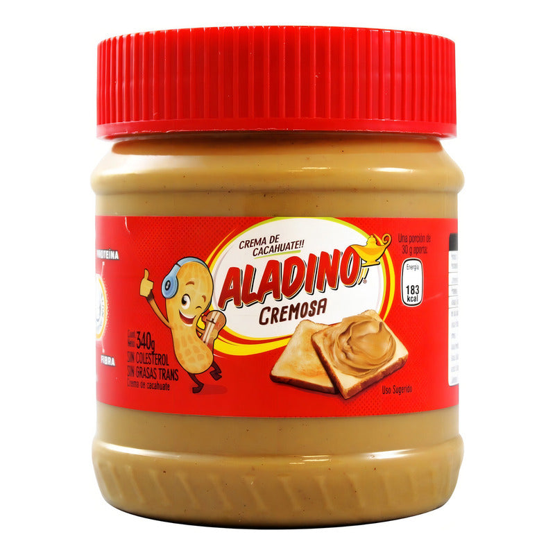 Crema De Cacahuate Aladino Untable 340 Grs.