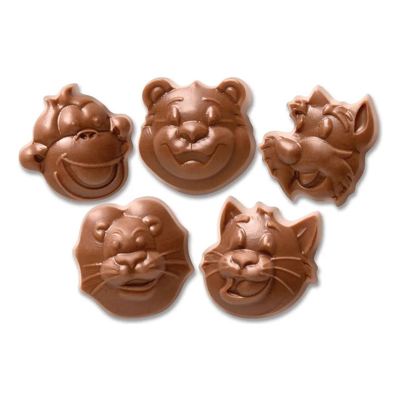 Chocolate Con Leche En Forma De Animales Zoocolate 12 Pzas
