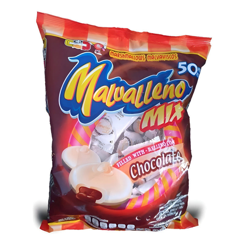 Malvalleno Bombones Malvavisco Chocolate Relleno Cp Products 50 Piezas