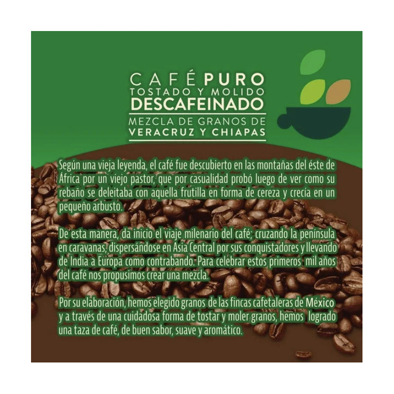 Pack 2 Cafe Tostado Y Molido Members Mark Descafeinado 1.2kg
