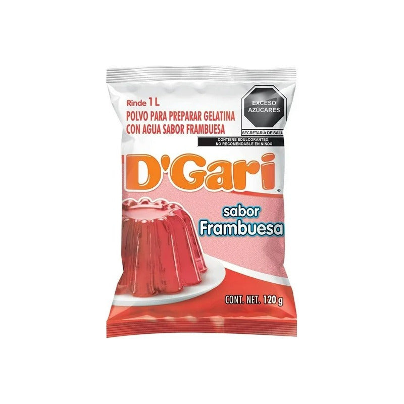 Gelatina En Polvo D-gari Agua Sobre Sabor Frambuesa 120 Gr - Eurotruck Mexico