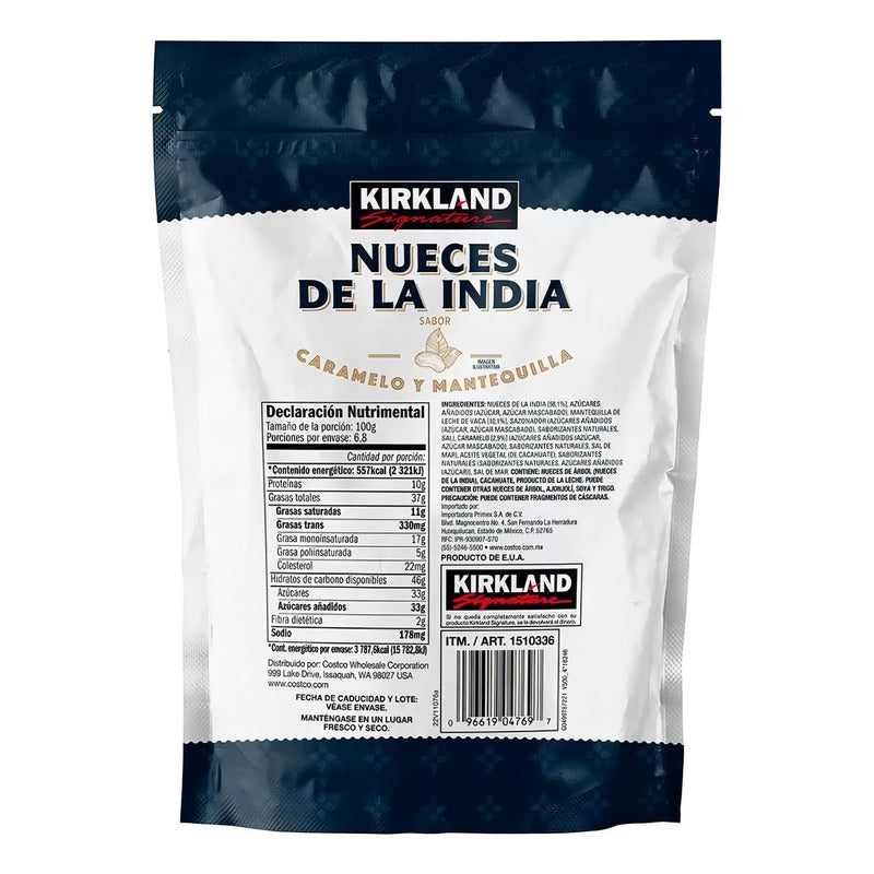 Nueces De La India Caramelo Y Mantequilla Kirkland 680g